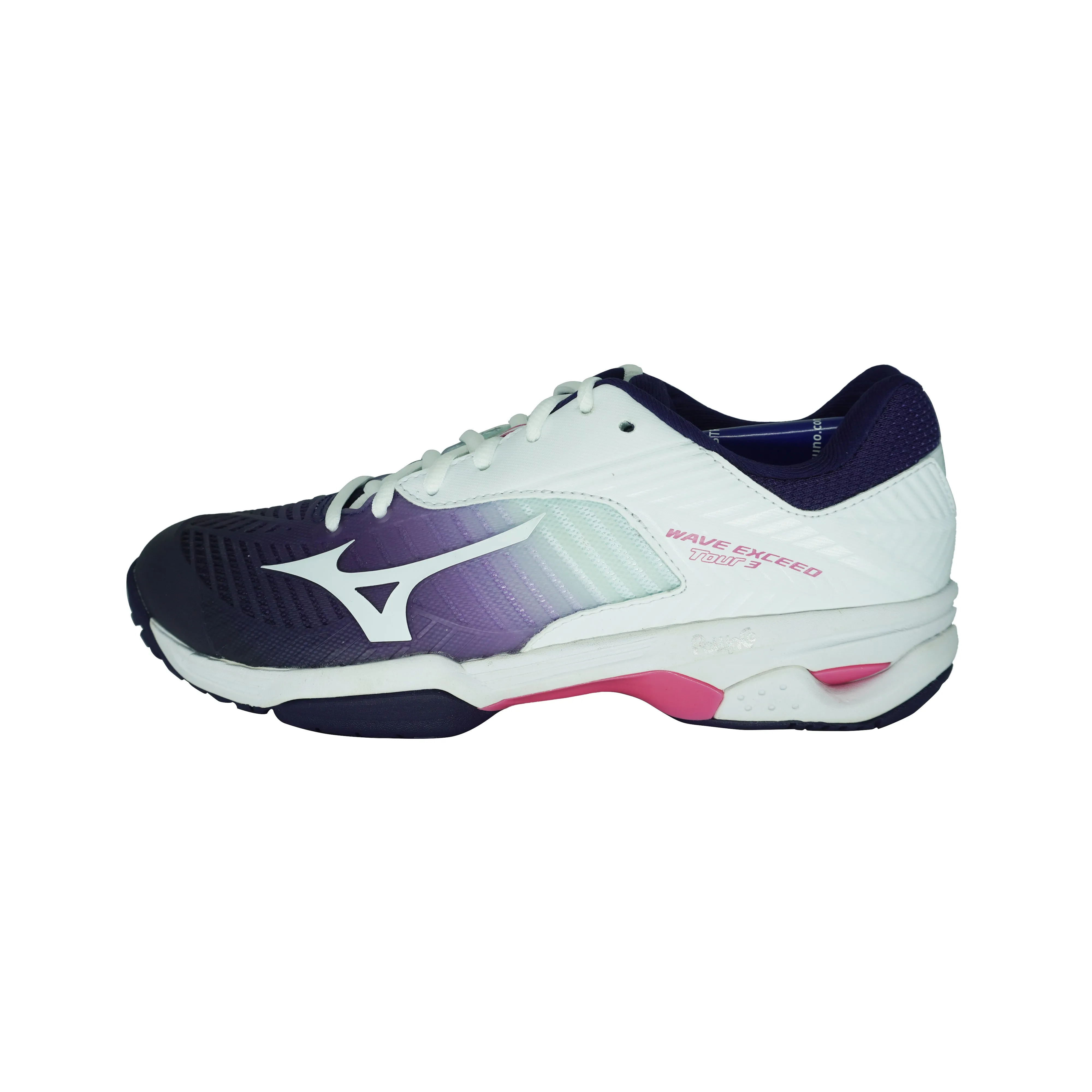 Mizuno Women's Wave Exceed Tour 3 All Count Tennis Shoes White Purple Pink 9