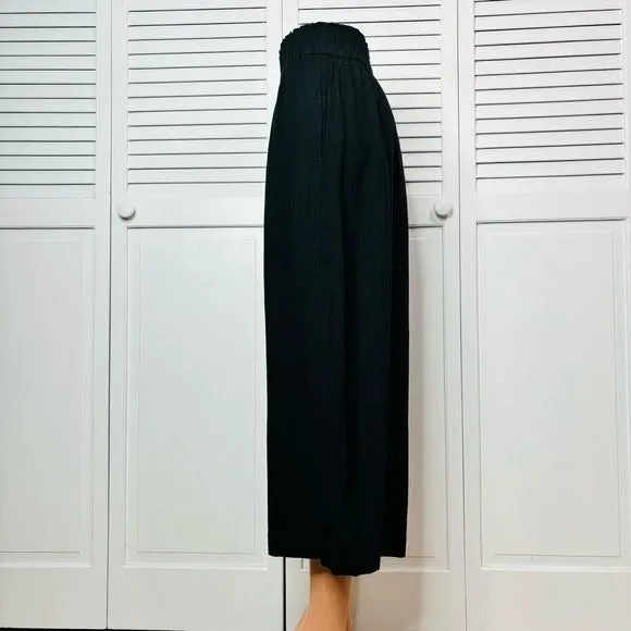 ORIENTIQUE Naturally Black Lightweight Cropped Lightweight Trousers Size Medium