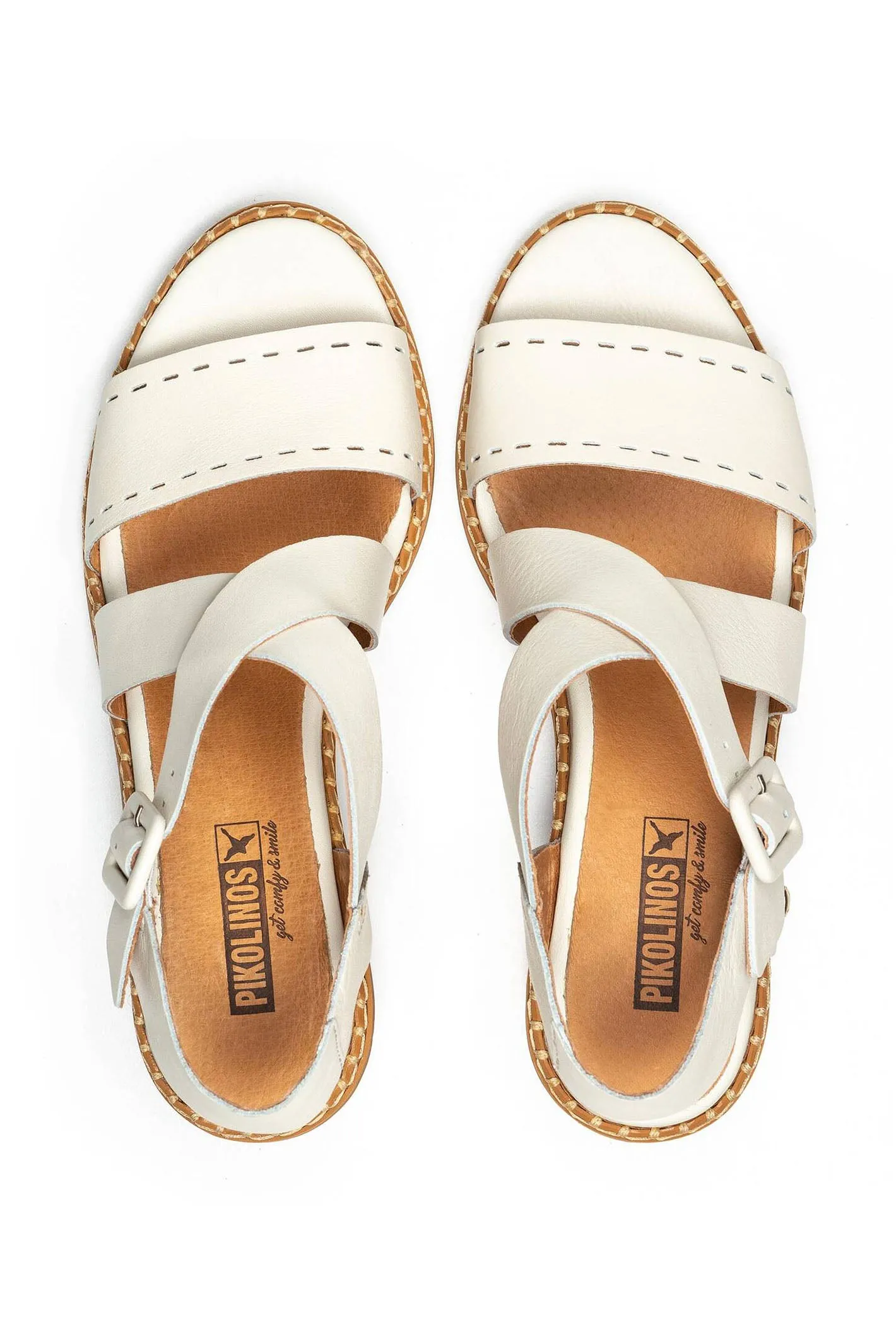 Pikolinos Blanes W3H-1892 Cream Leather Sandal
