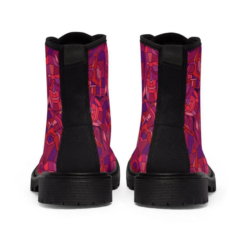 Pink Skull Boots