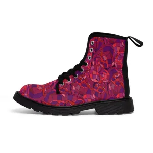 Pink Skull Boots