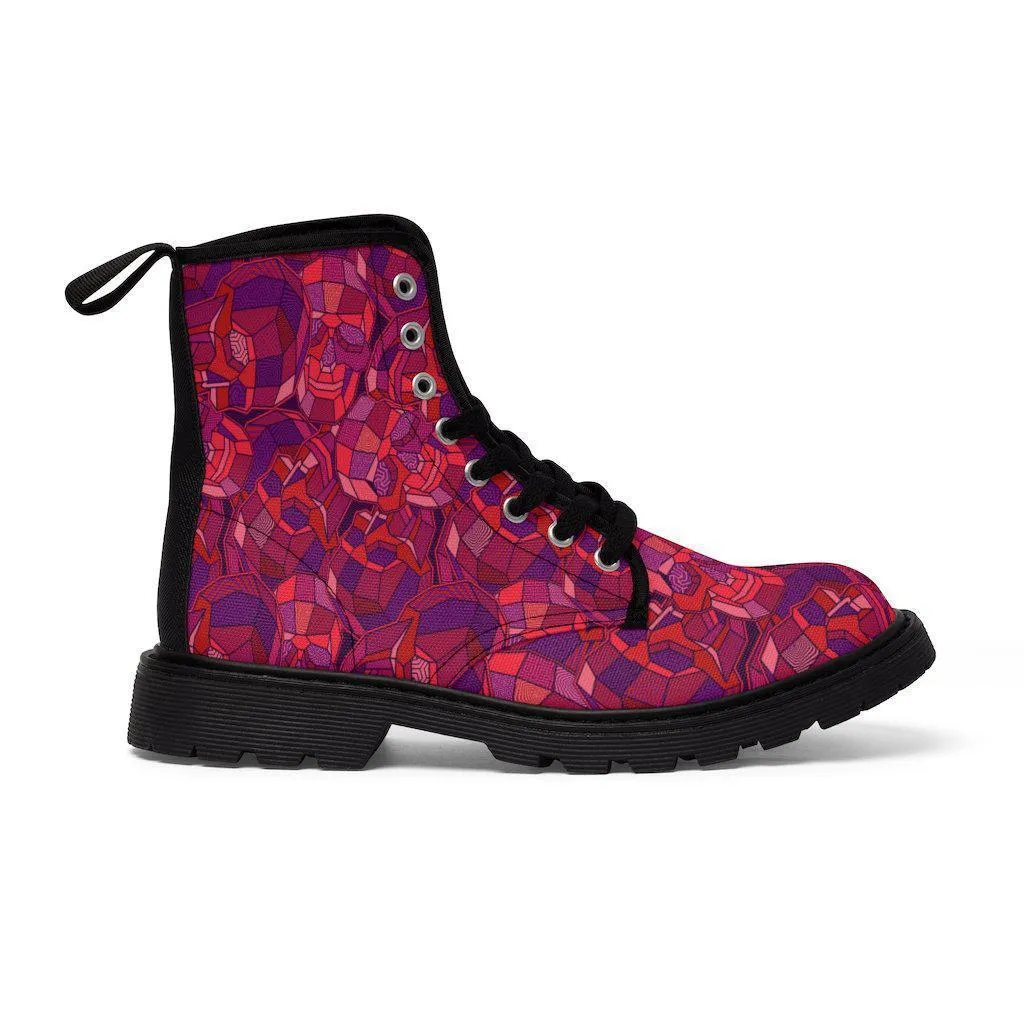 Pink Skull Boots
