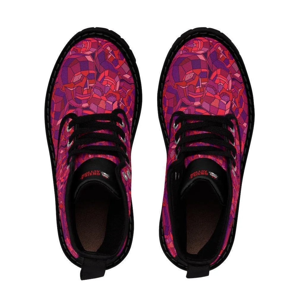 Pink Skull Boots
