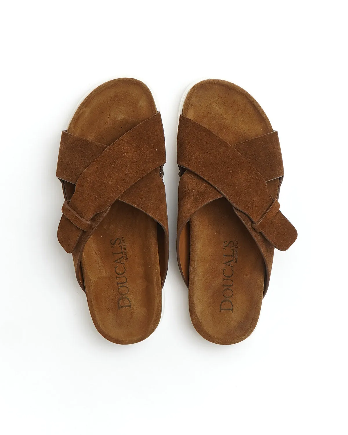 'Rafael' Crossed Suede Sandals
