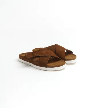 'Rafael' Crossed Suede Sandals