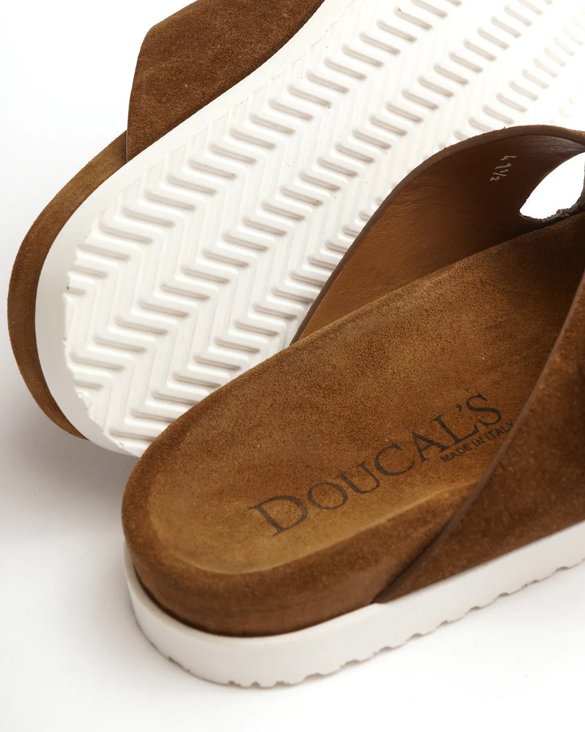 'Rafael' Crossed Suede Sandals