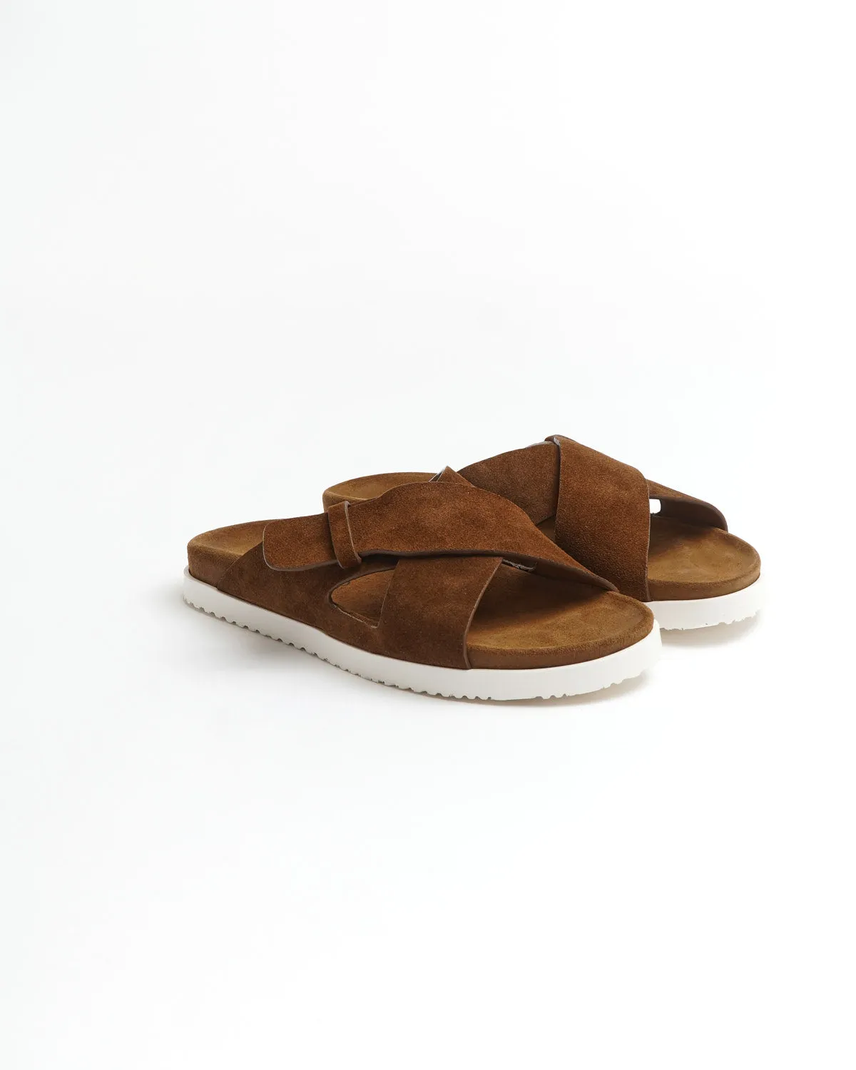 'Rafael' Crossed Suede Sandals