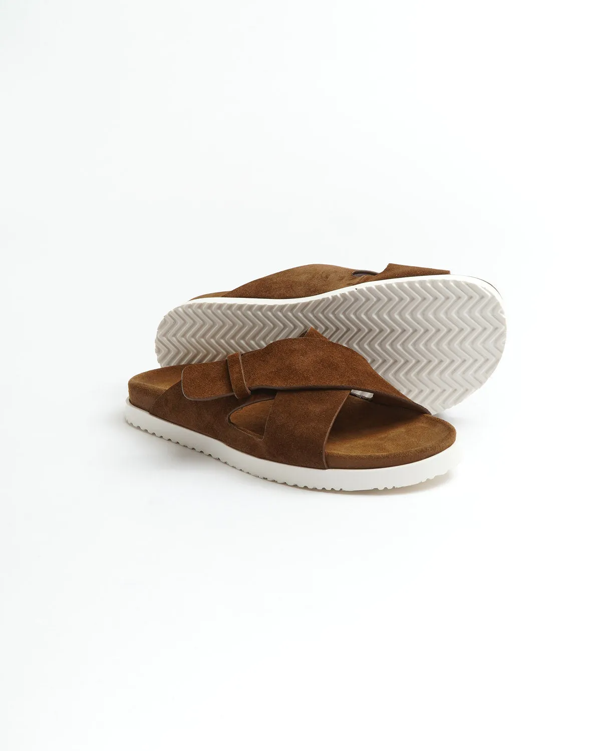 'Rafael' Crossed Suede Sandals