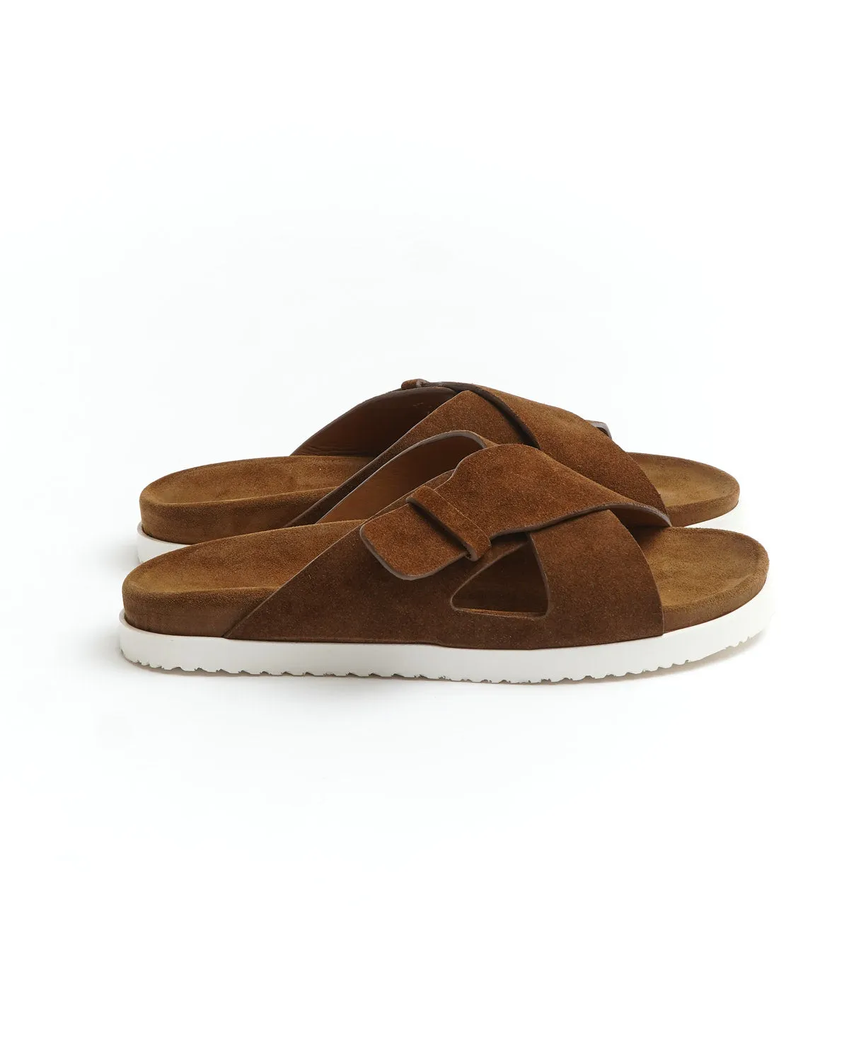 'Rafael' Crossed Suede Sandals