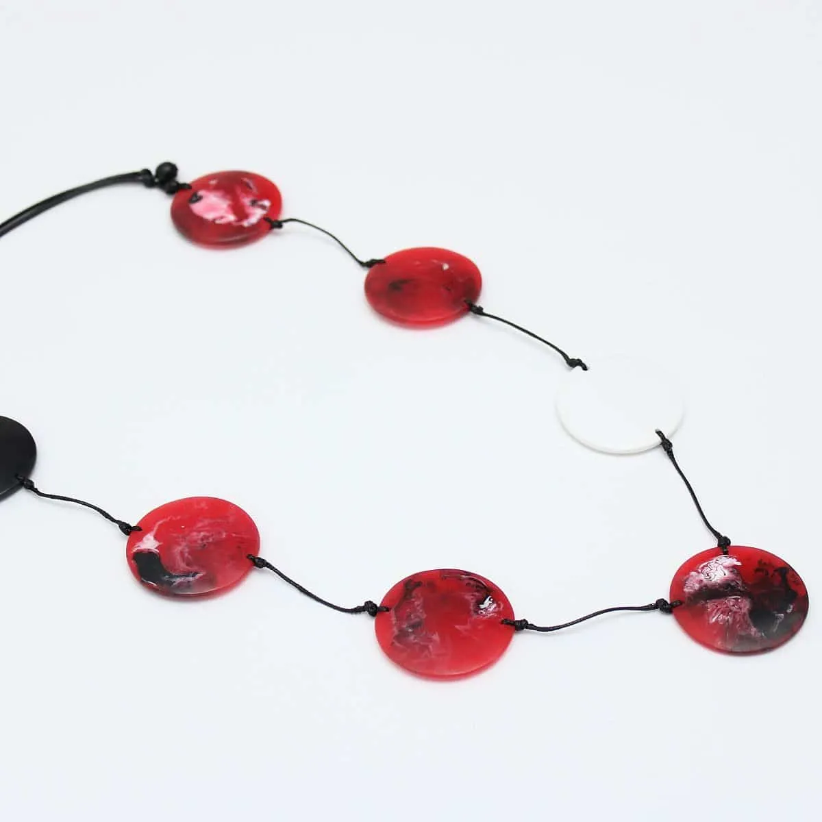 Red Marble Tori Necklace