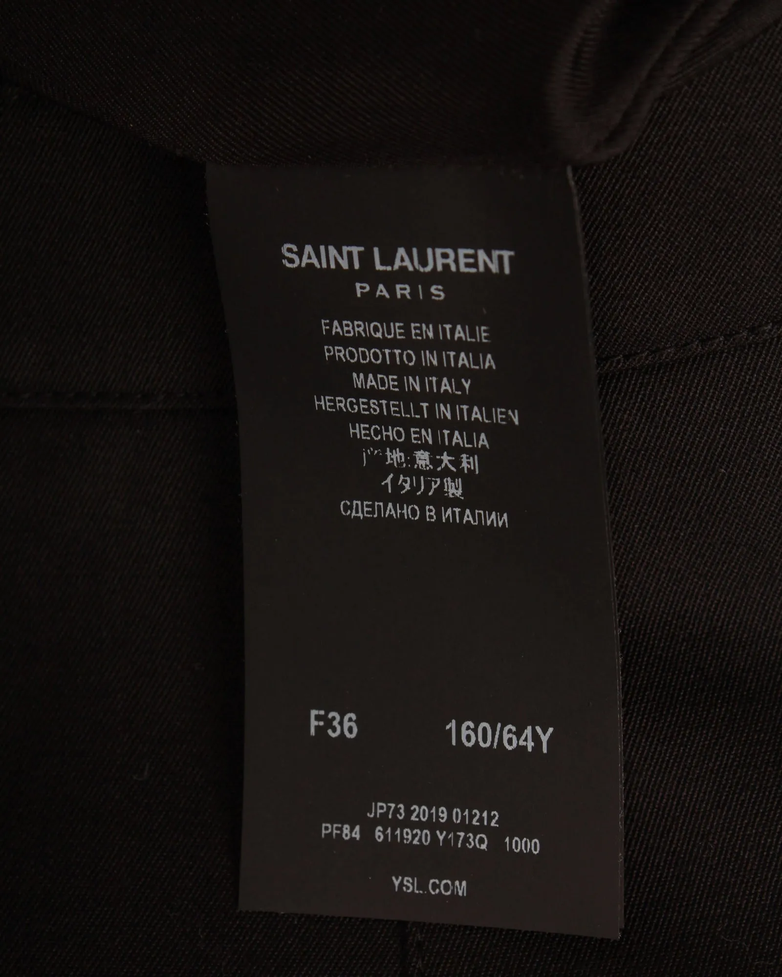 Saint Laurent Tailored Mini Shorts in Black Wool