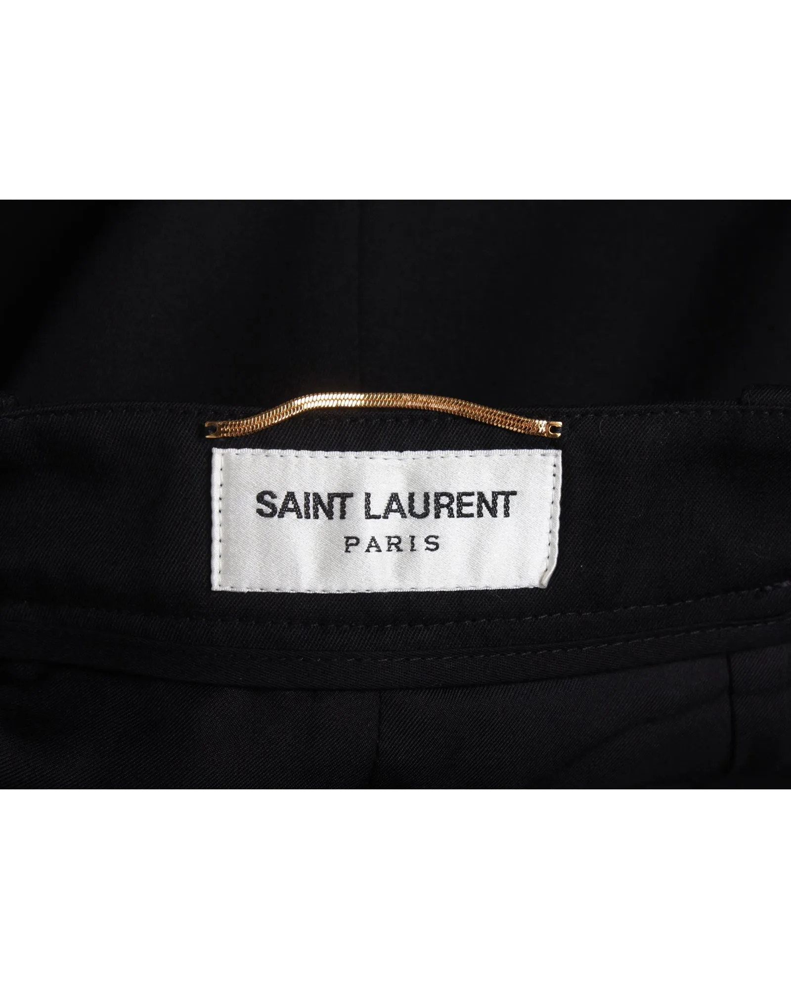 Saint Laurent Tailored Mini Shorts in Black Wool