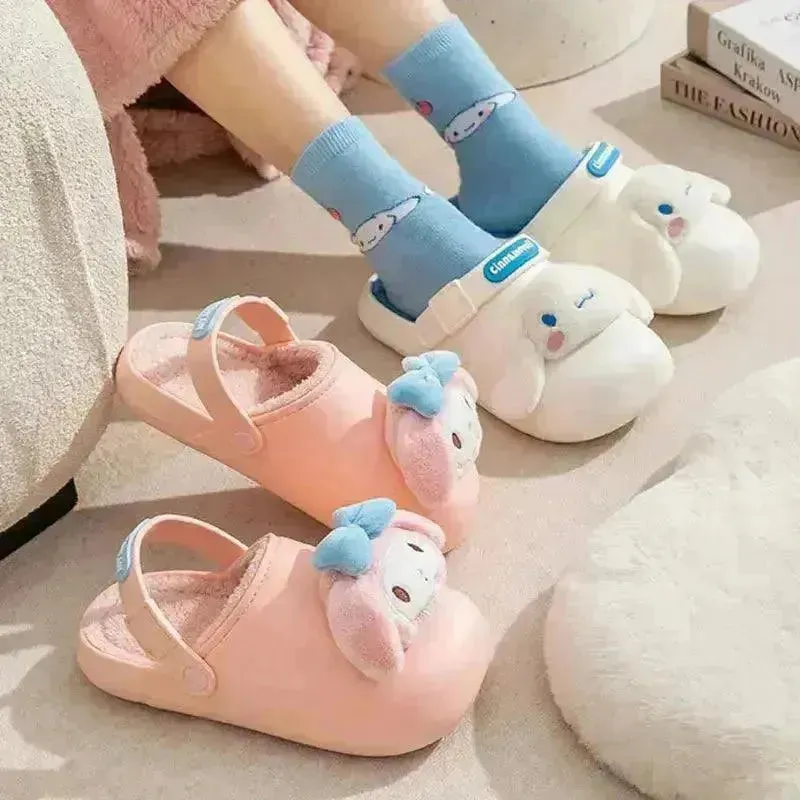 Sanrio Kuromi My Melody Cute Warm Sandals For Kids