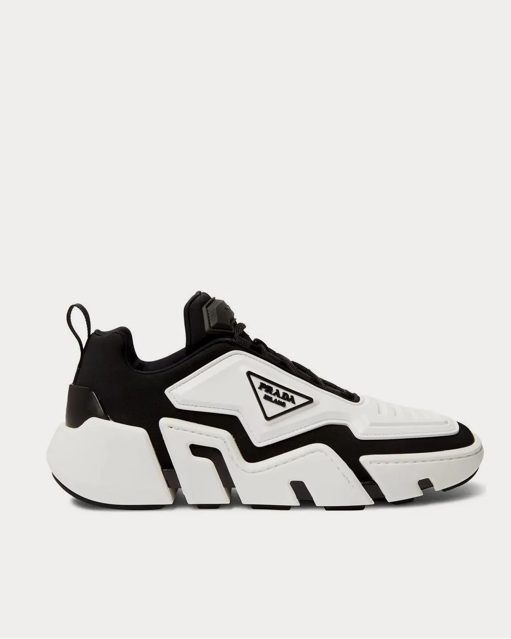 Segment Neoprene and Rubber  White low top sneakers