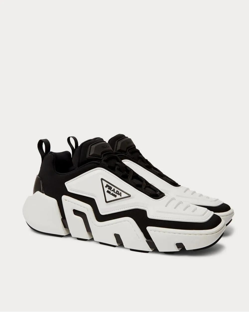 Segment Neoprene and Rubber  White low top sneakers