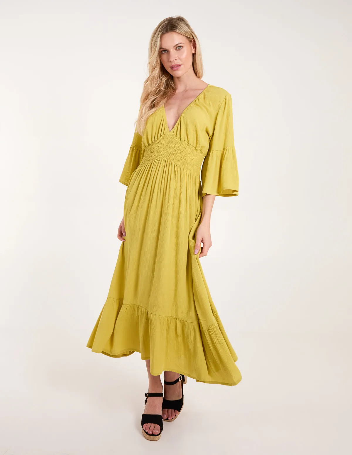 Shirred Empire Bust Dress