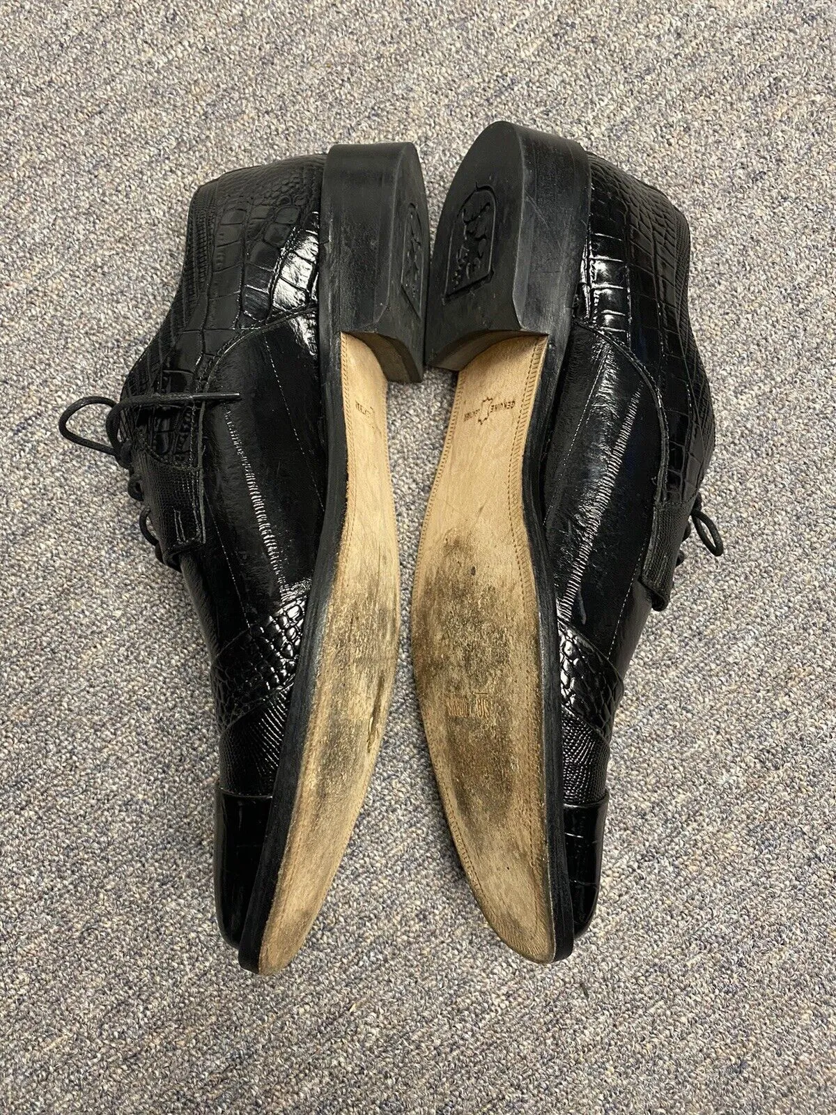 Stacy Adams Men's Leather Lace Up Cap Toe Oxfords Black Dress Shoe Size 8.5