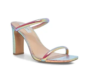 Steve Madden Women's Jacee Open toe Slide Heeled Sandal IRIDESCENT