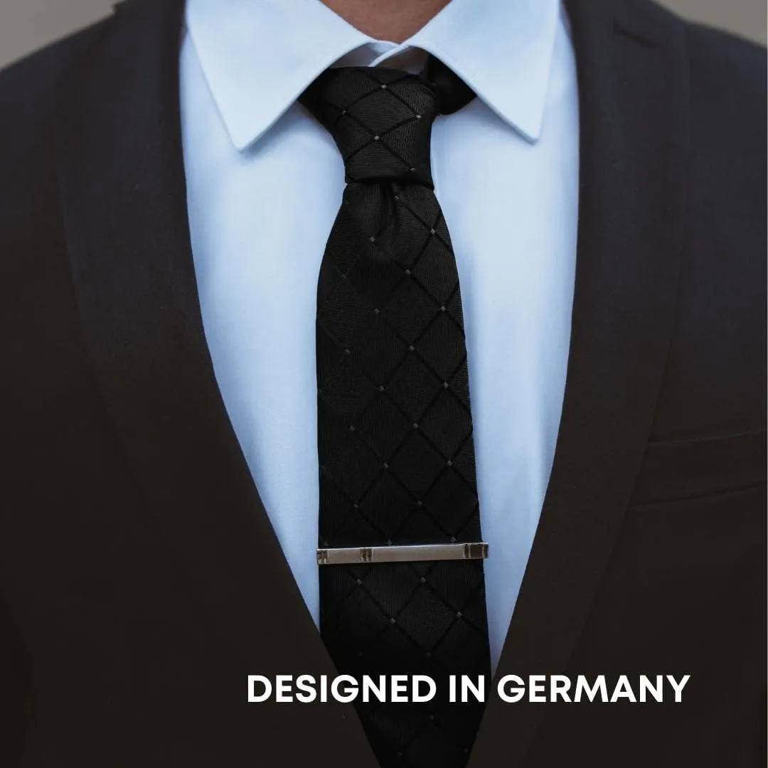 Ties for Men Set with Pocket Square Cufflink and Tie Clip | Necktie Handkerchief in Gift Box for Wedding and Business