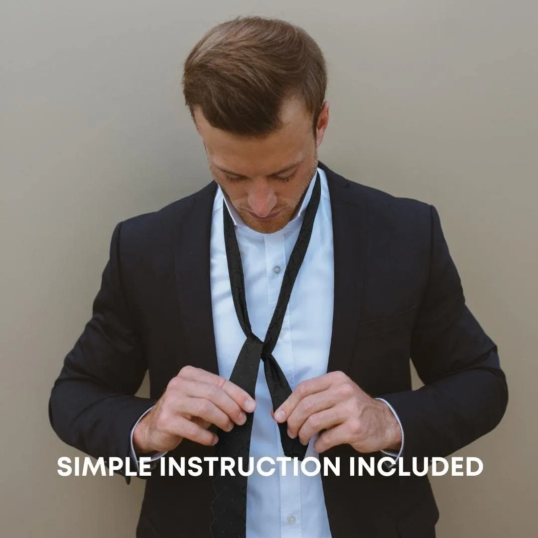 Ties for Men Set with Pocket Square Cufflink and Tie Clip | Necktie Handkerchief in Gift Box for Wedding and Business