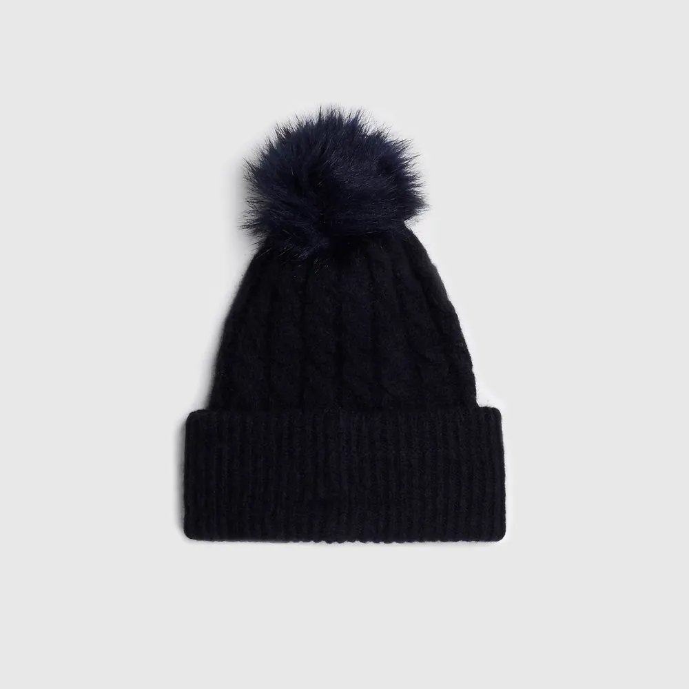 Timeless Cable Beanie - Navy