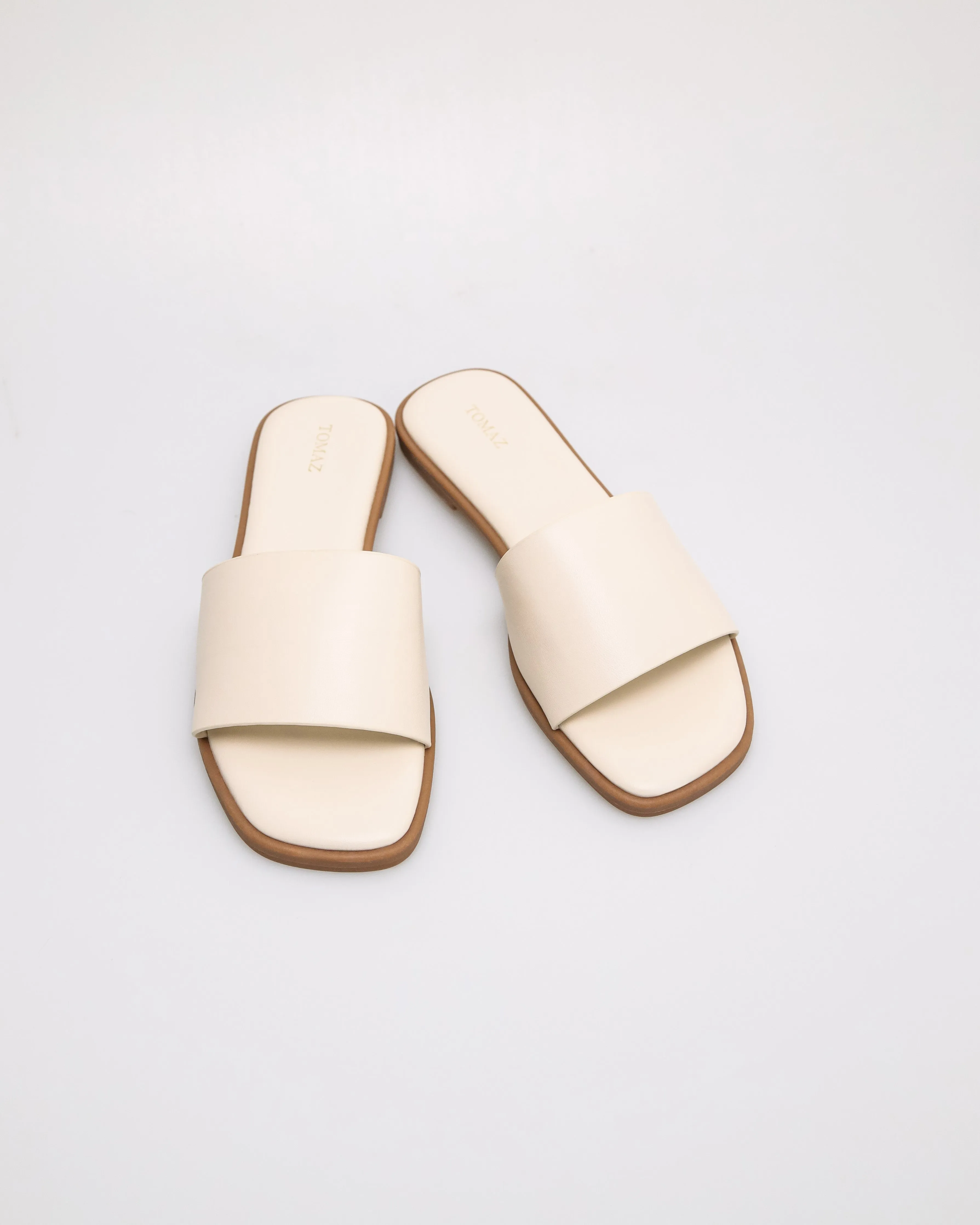 Tomaz YX225 Ladies Luxe Flats (Cream)