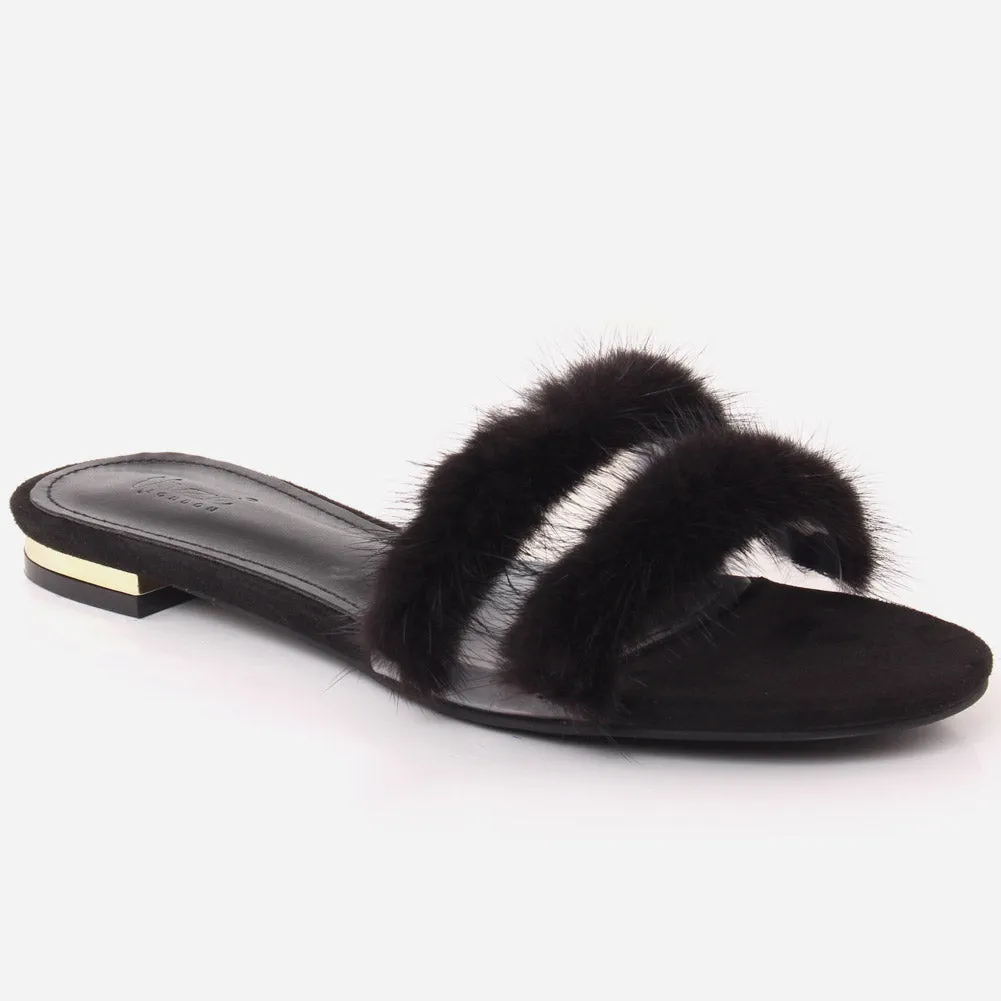 Women "Roxana" Stylish Suede Slip On Slippers