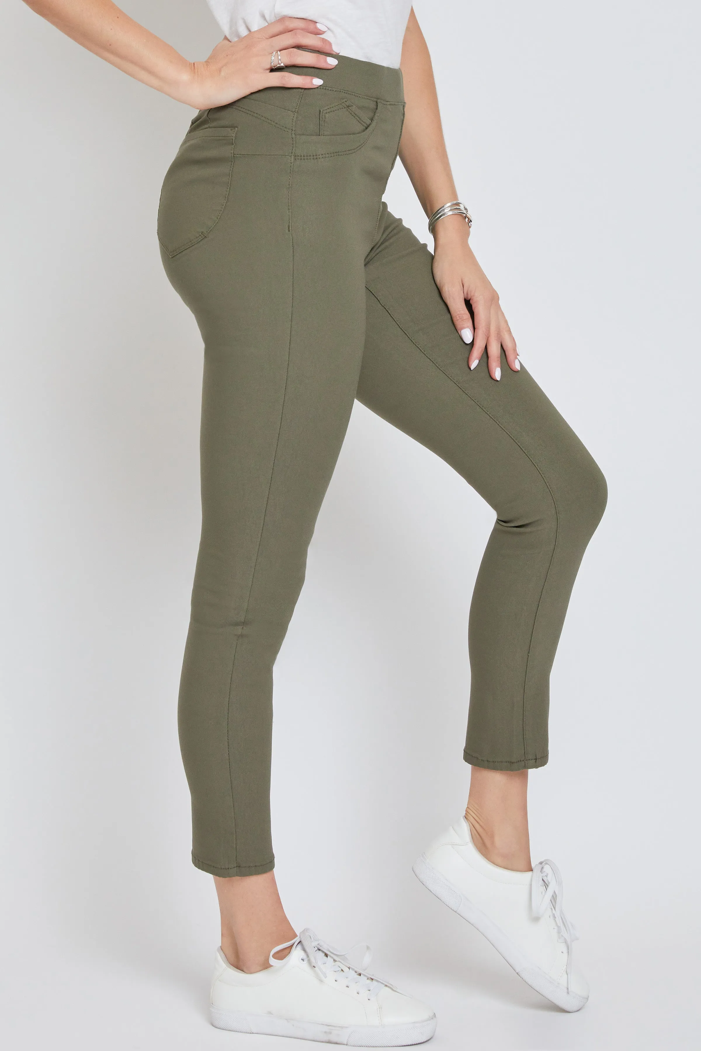 Women's Hyperstretch Mid Rise Jegging, Olivine