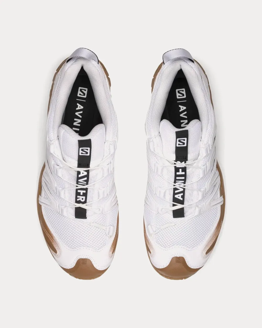 x Avnier XA Pro 3D White / Tobacco Brown / Black Low Top Sneakers